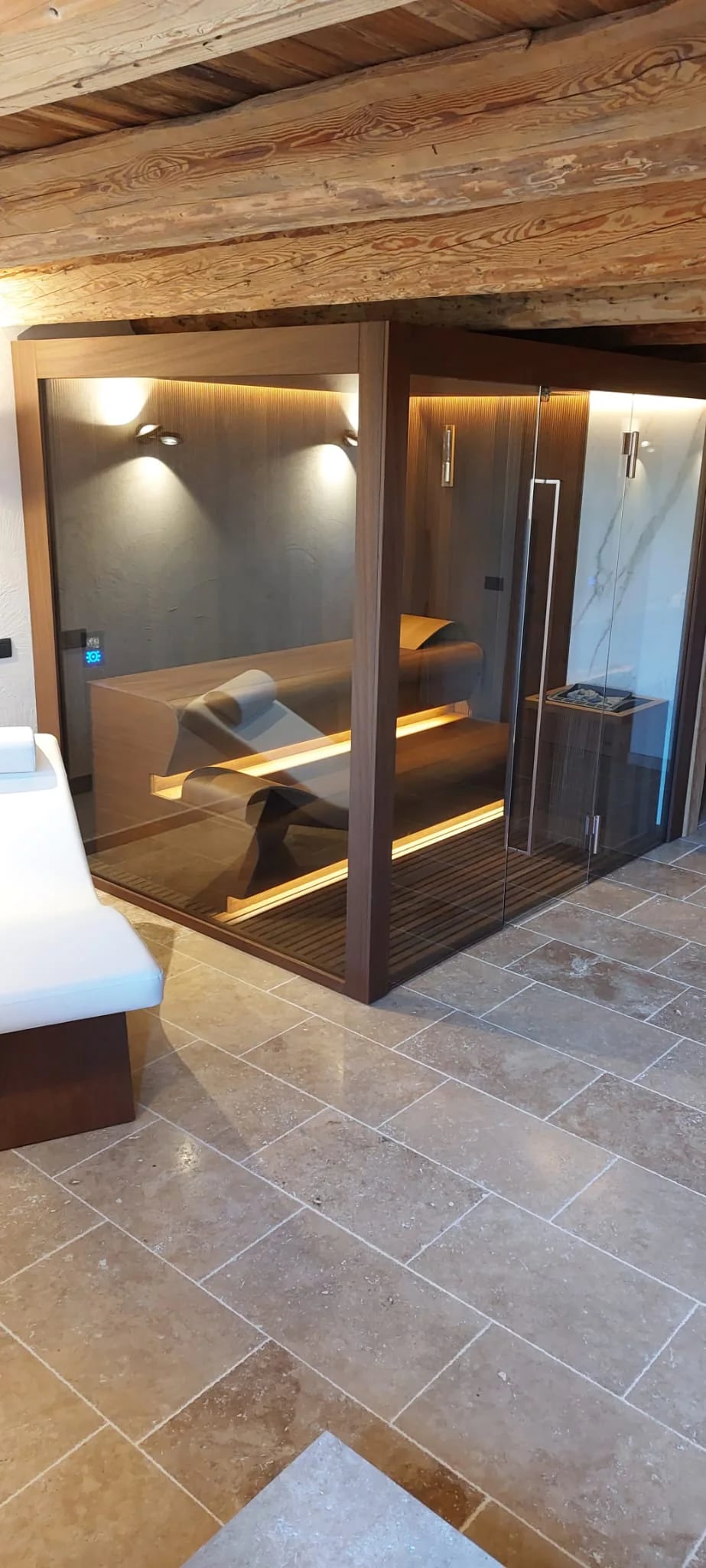 INFINITY sauna positioned within a private wellness room