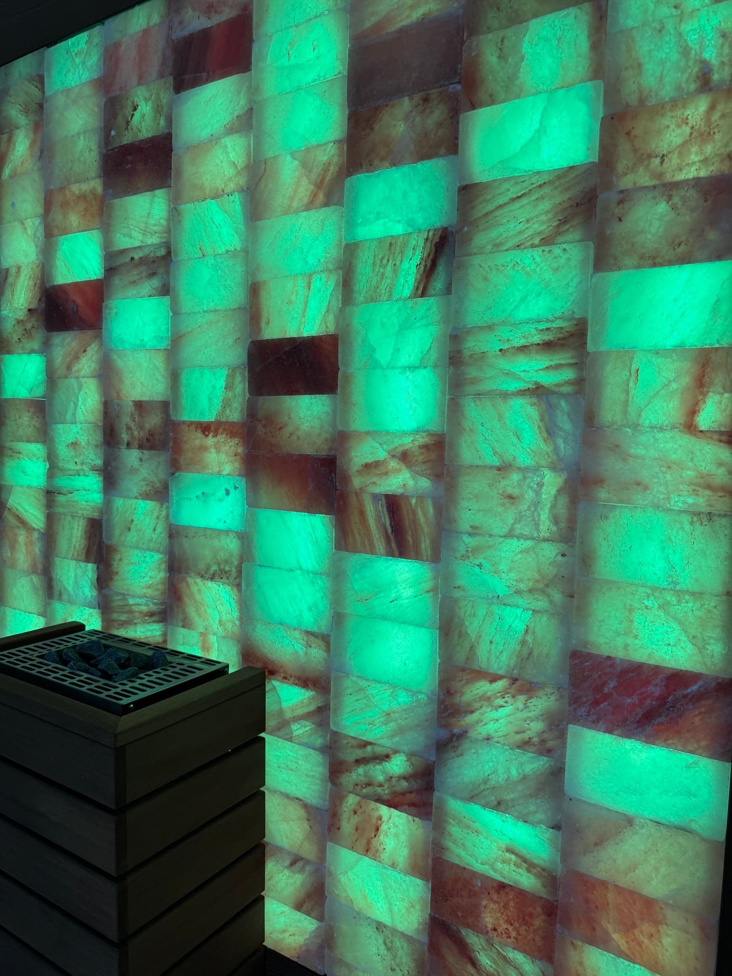 Himalayan Salt Wall option for Professional Infrared Saunas